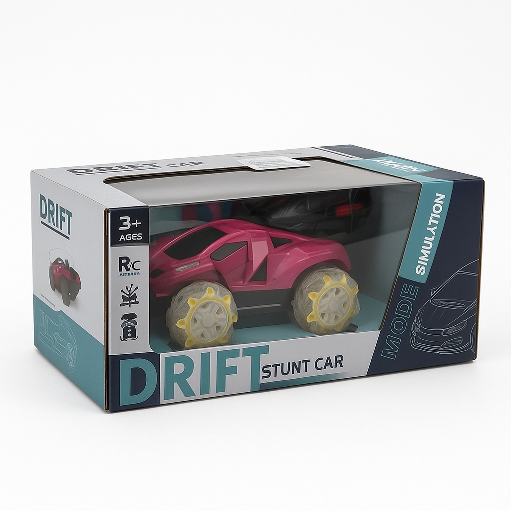 Masina Drift Stunt Car cu radiocontrol 30x13 cm, model off-road, roti speciale 360