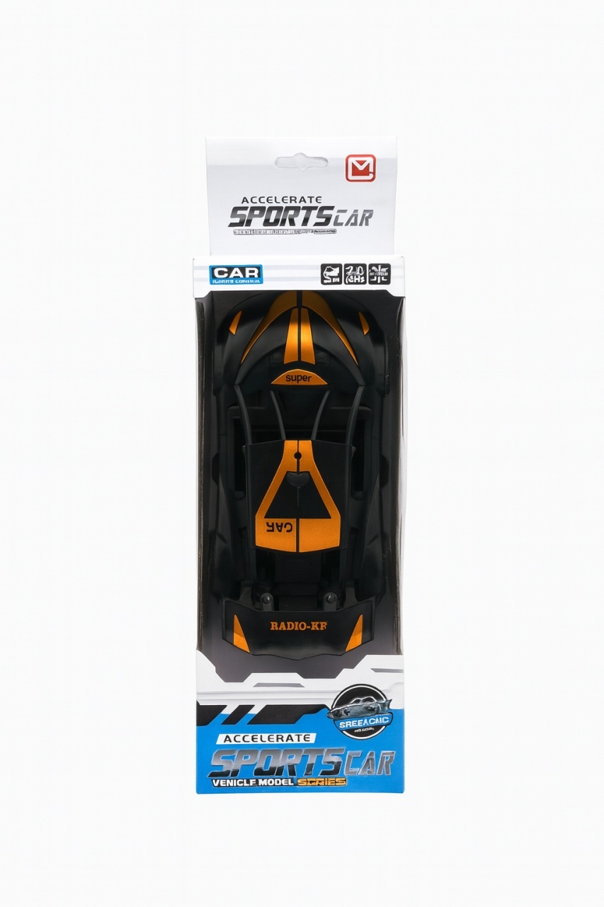 Masina sport cu radiocontrol 33 cm, Accelerate Sports Car, 2.4 GHz, model negru-portocaliu 2