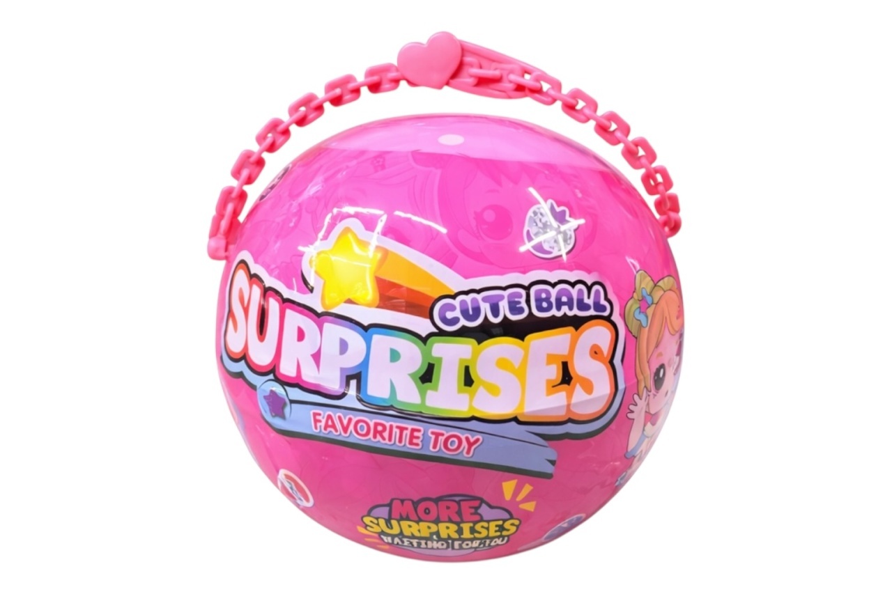 Minge surpriză interactivă BonBon, 22 jucării în interior, multicolor, diametru 20 cm