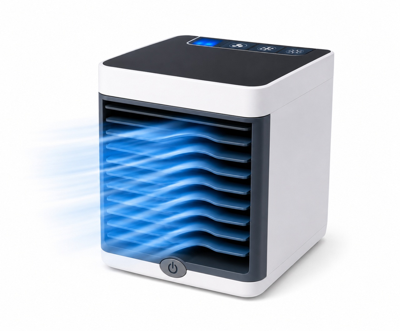 Mini aparat de răcire aer portabil Air Cold Wind, răcitor personal cu umidificare USB, alb 3