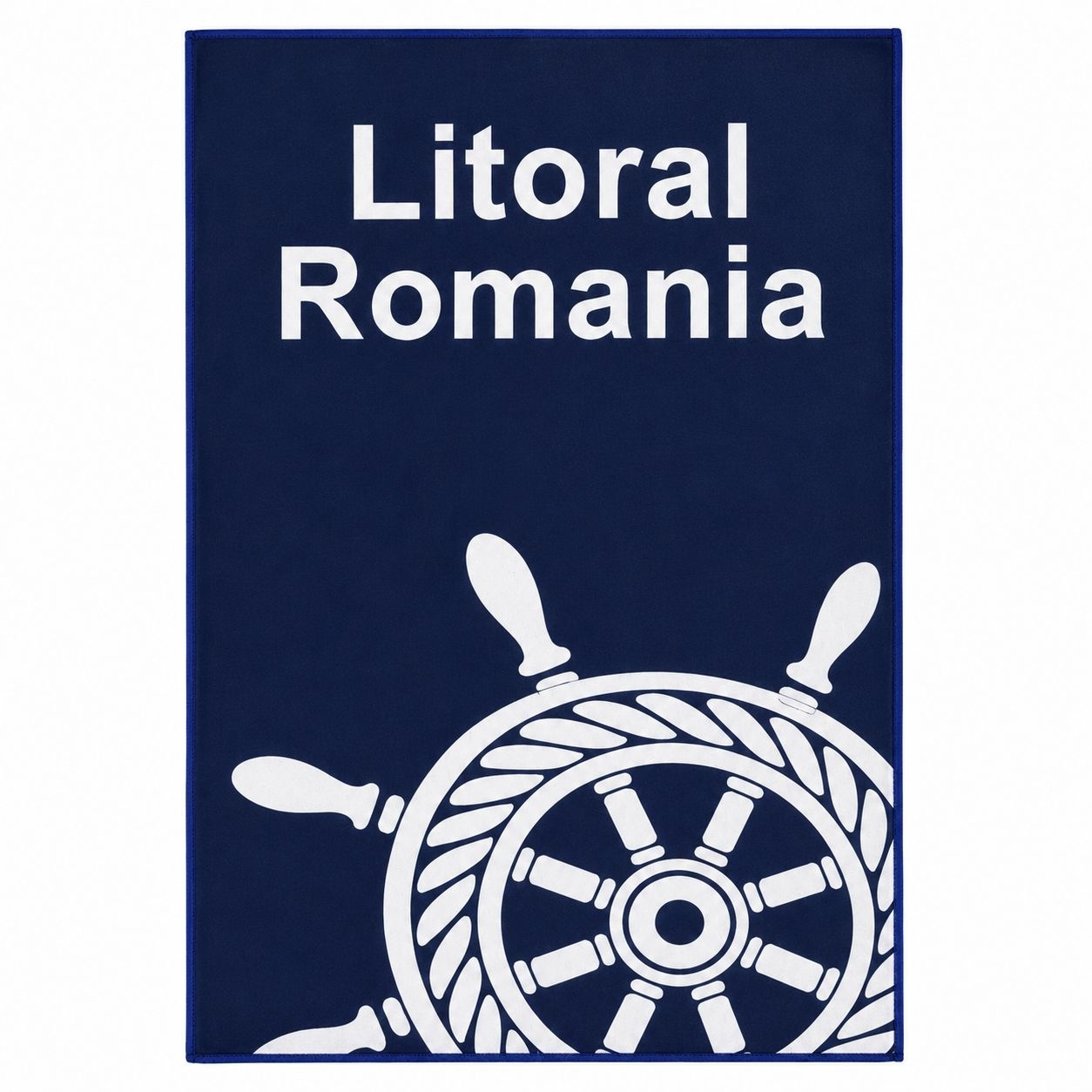 Prosop de Plajă Model Cârmă Marină Albastru 70x140 cm – Design Nautic 2