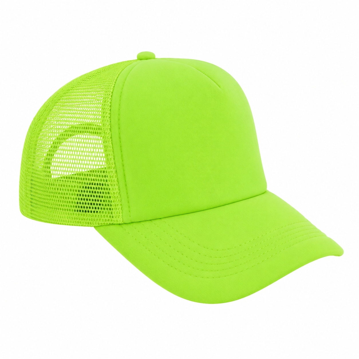 Sapca reglabila unisex cu plasa, verde neon, cozoroc curbat si inchidere ajustabila 2