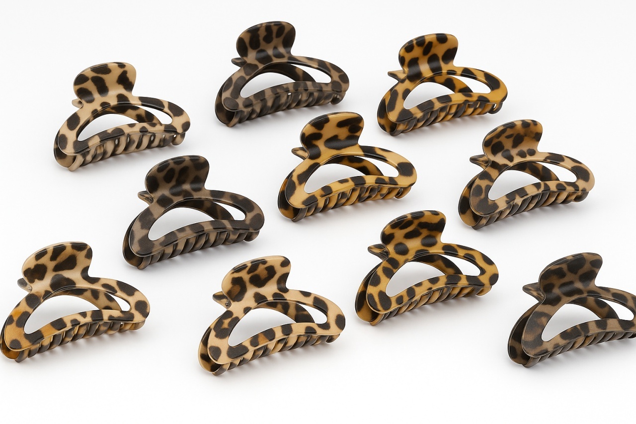 Set 12 Cleme Par 9cm Imprimeu Leopard , Accesorii Fashion Animal Print 2