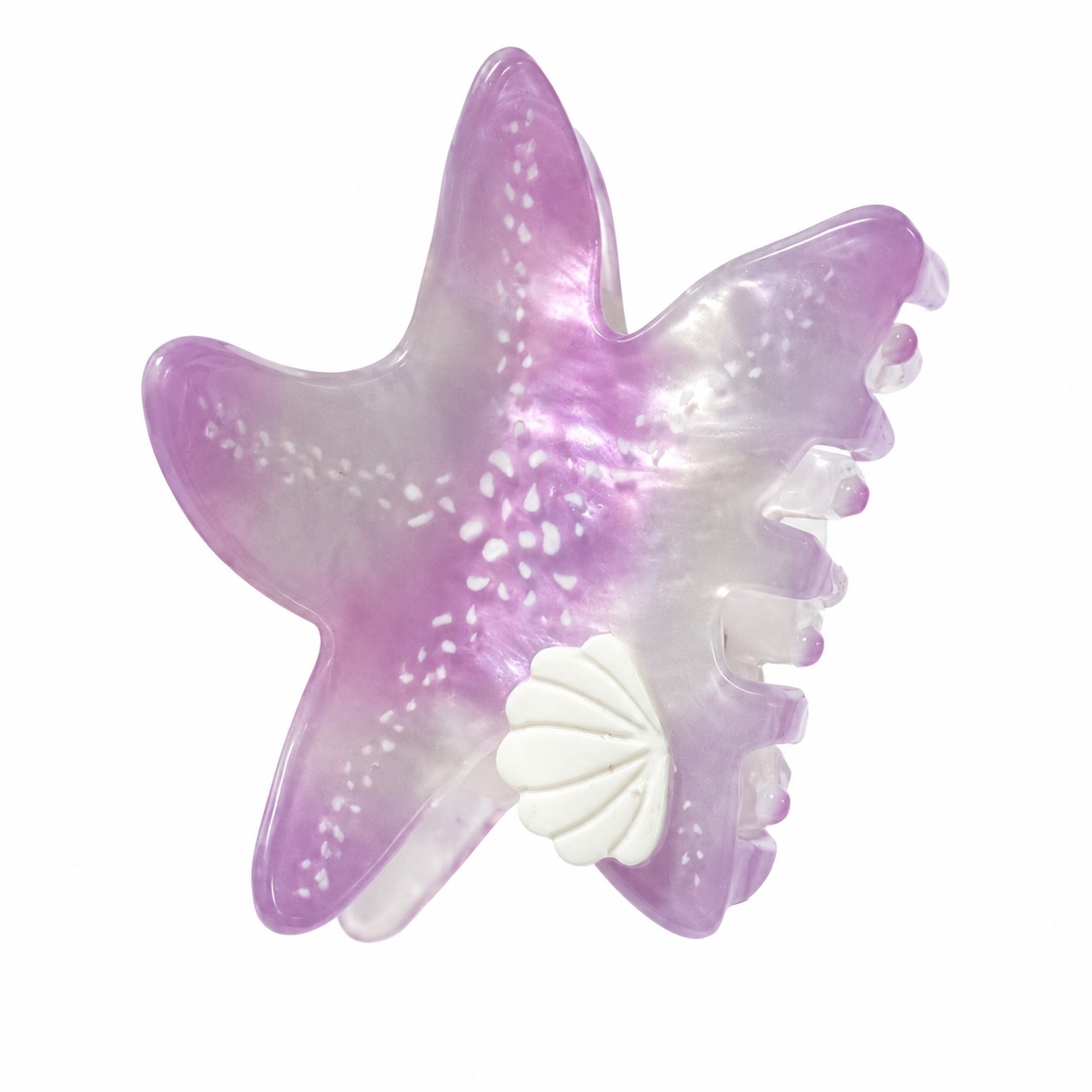 Set 12 Clești de Păr Stea de Mare 7,5 cm – Clame cu Scoică Decorativă, Diverse Culori 2