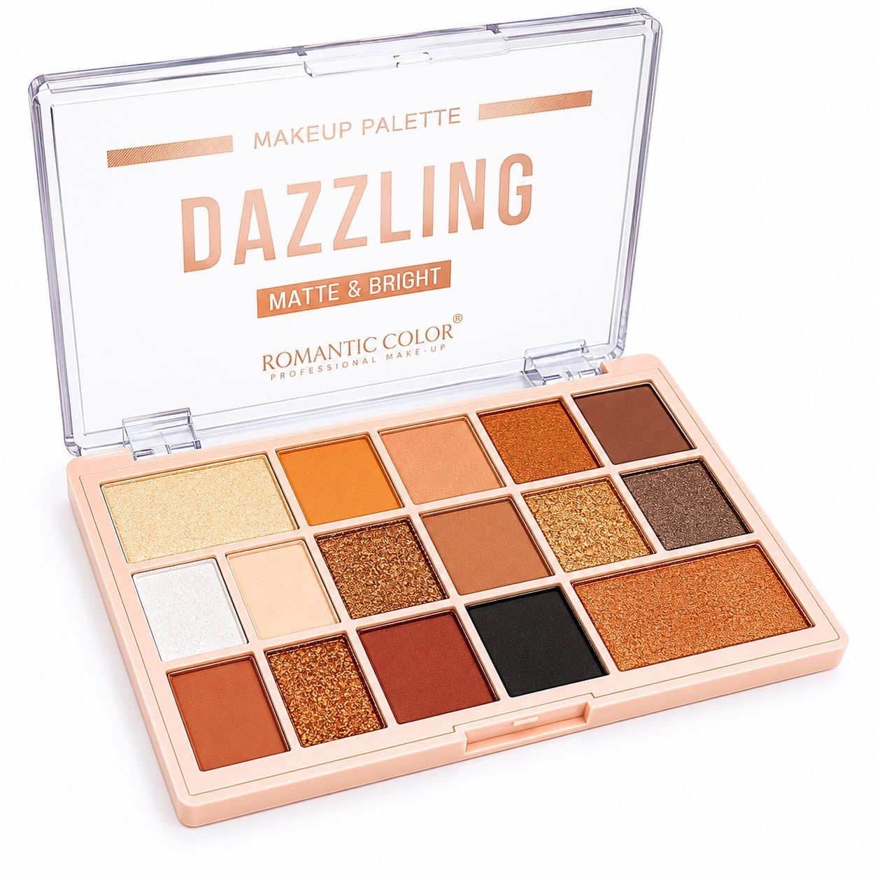 Set 12 Palete Farduri de Pleoape Romantic Color Dazzling Matte & Bright – 18 Nuanțe Mate și Sidefate 2