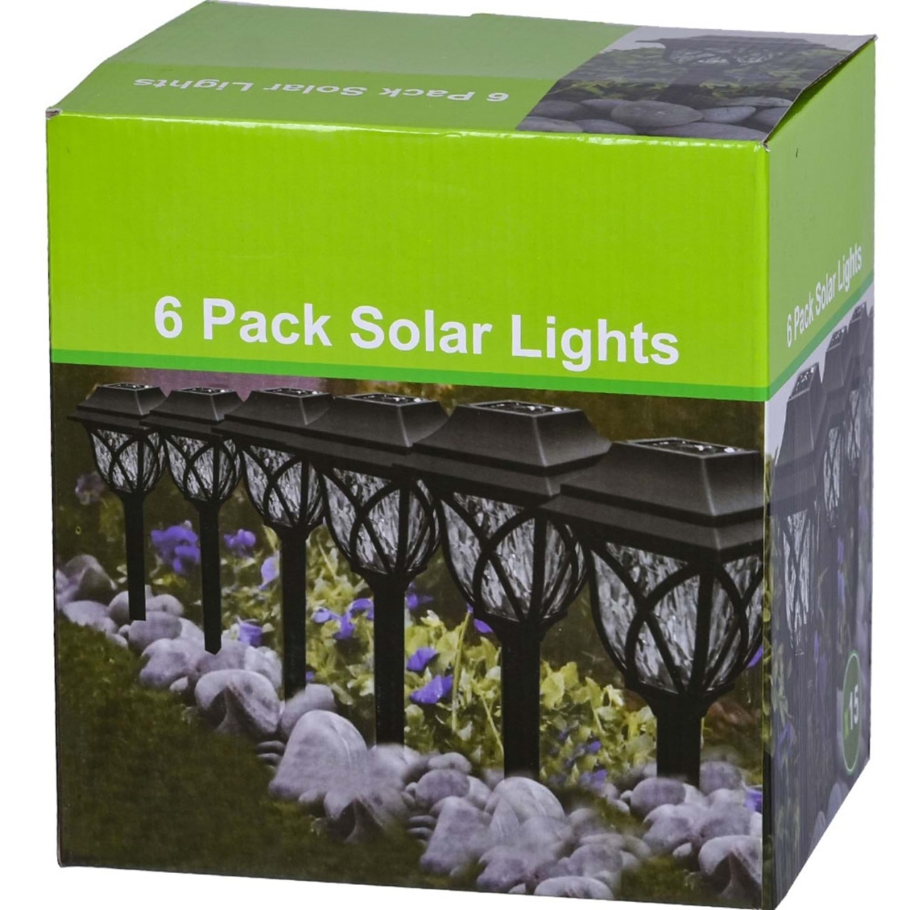Set 6 Lampi Solare de Grădină LED, Plastic Negru, Lumină Caldă 2