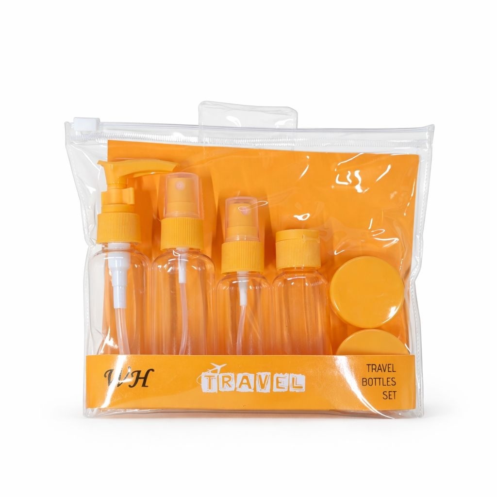 Set recipiente cosmetice pentru călătorie, 6 piese, verde/albastru/mov 3