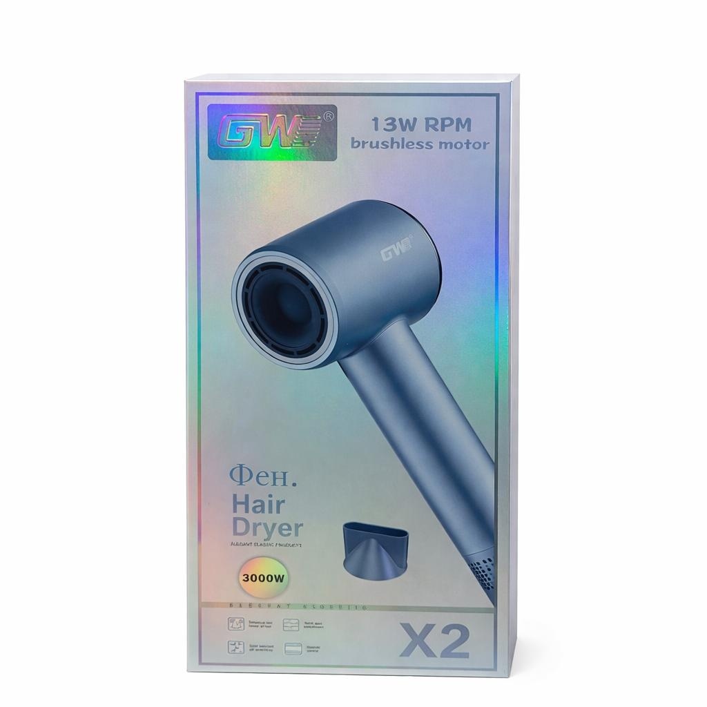 Uscător profesional de păr GW X2, 3000W, albastru 3