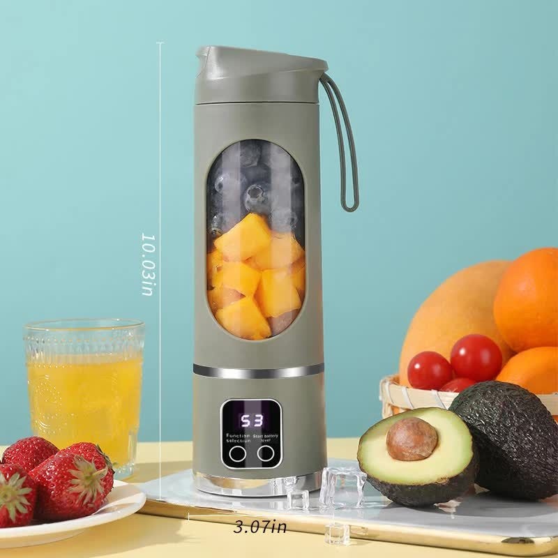 Blender portabil electric 450ml pentru smoothie si shake, reincarcabil USB Type-C, verde 2