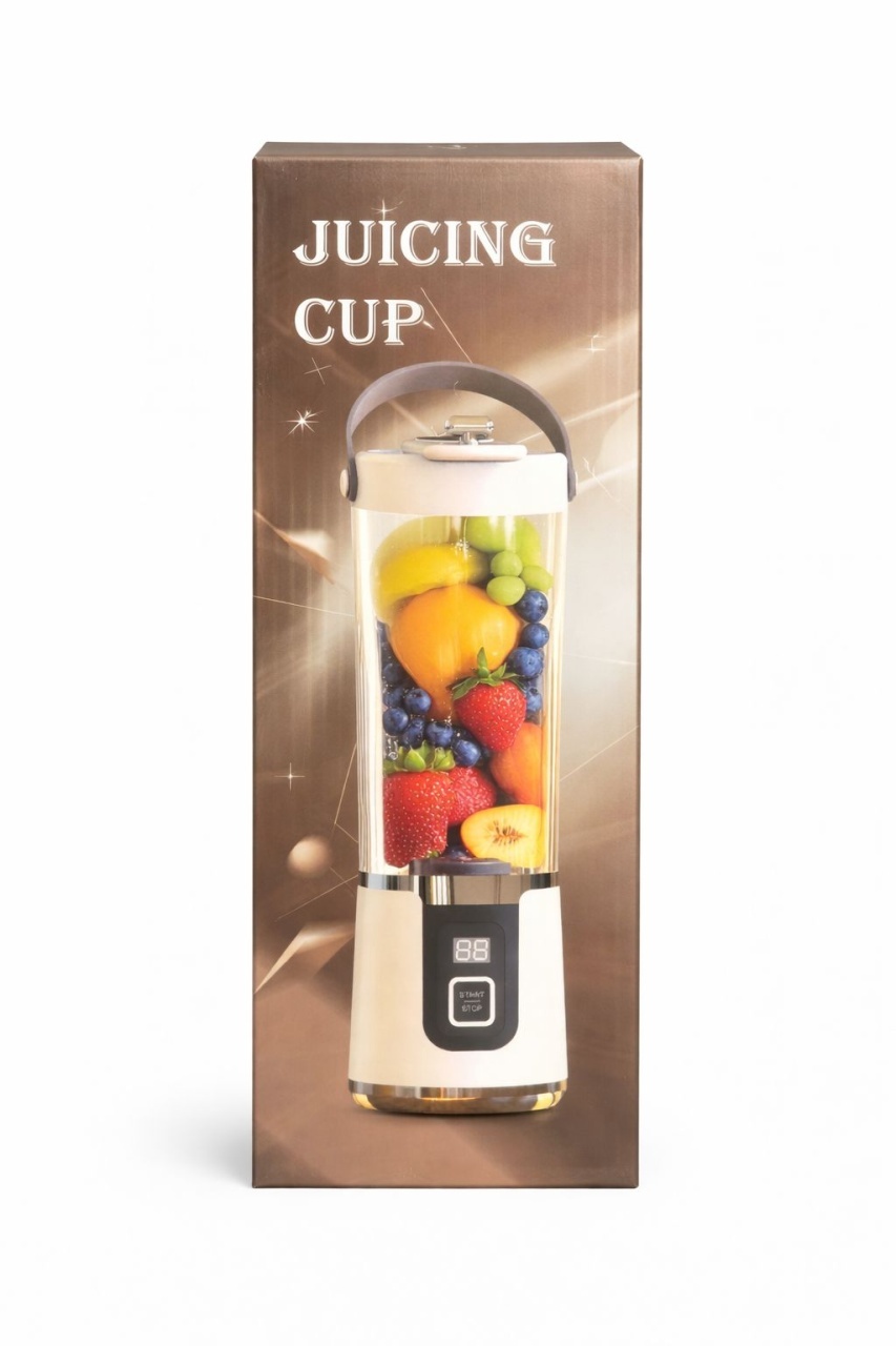 Blender portabil electric pentru sucuri, plastic, culoare Gri 2