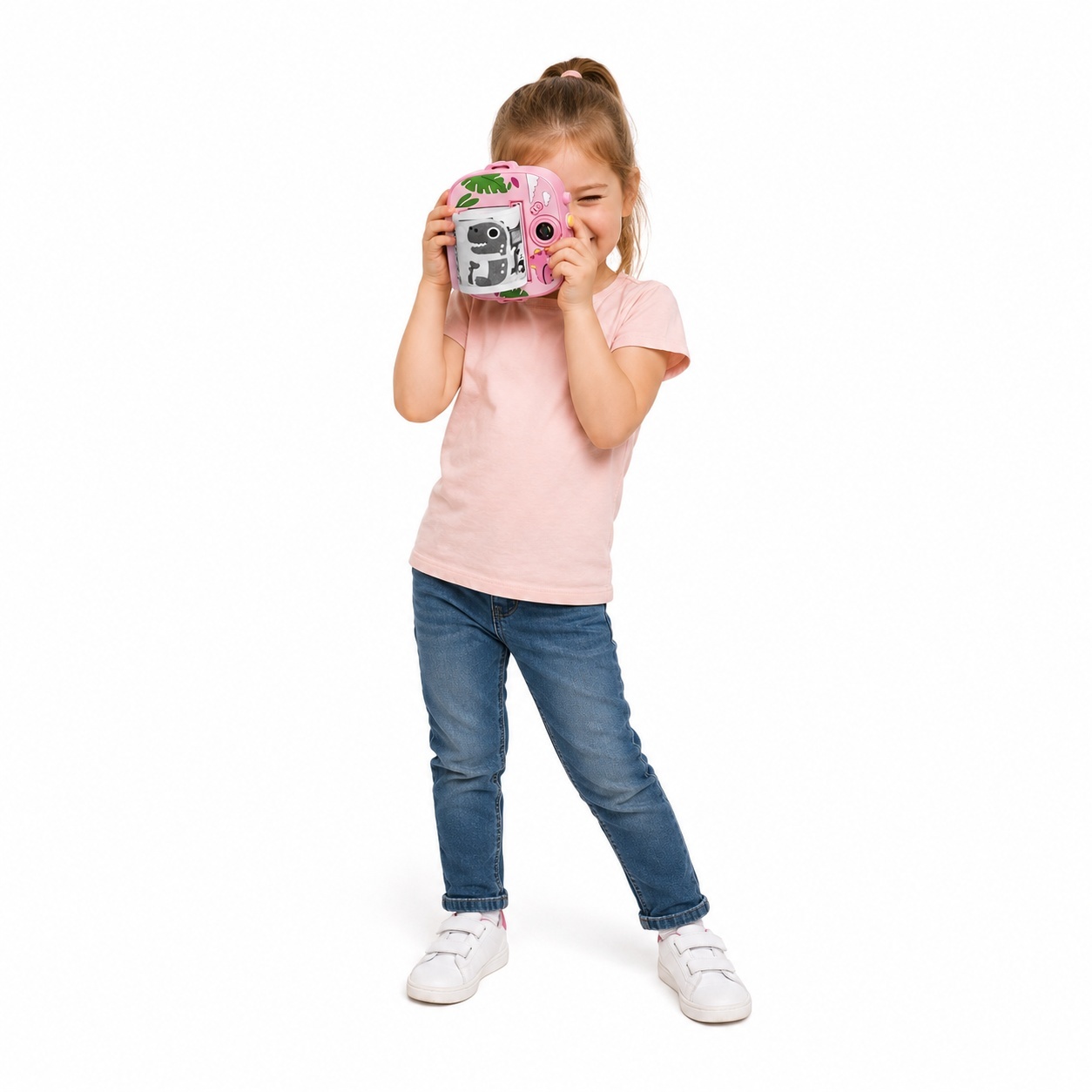 Camera foto instant copii roz cu imprimare termica fara cerneala 2