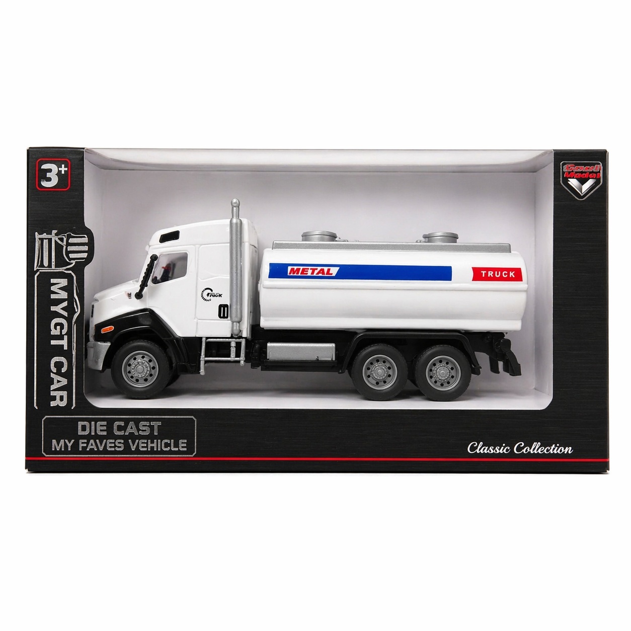 Camion cisterna alb 26.5x11 cm jucarie copii plastic 2