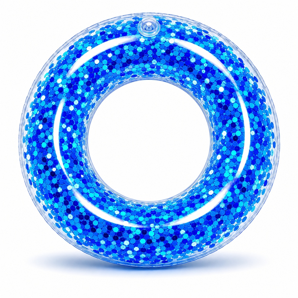 Colac gonflabil albastru 90 cm pentru piscina si plaja, design colorat si distractiv 3