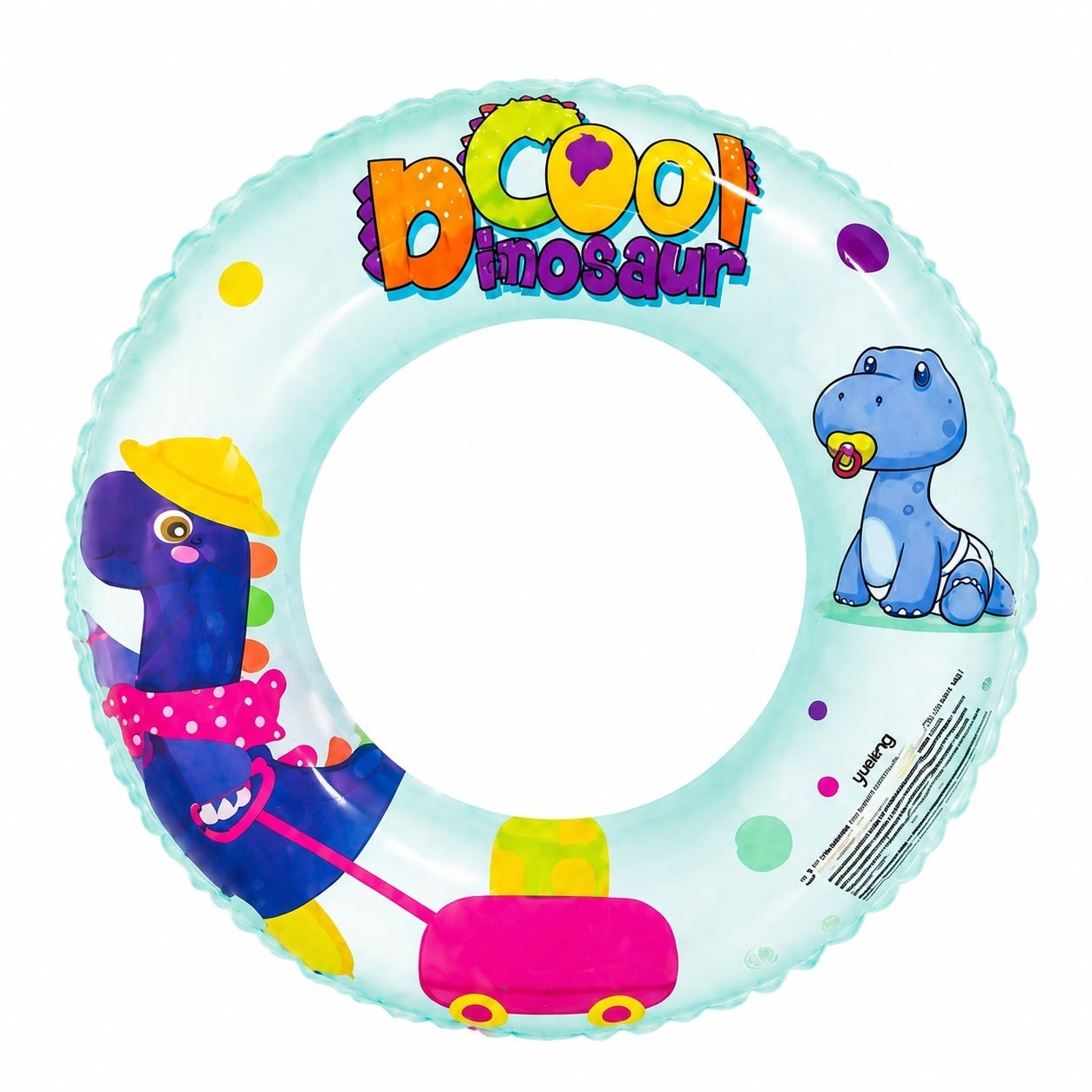 Colac Gonflabil Copii 60 cm cu Dinozauri – Model Albastru, pentru Piscină, Plajă și Activități Acvatice