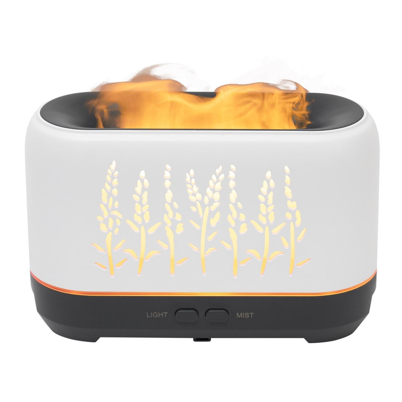 Difuzor aromaterapie cu efect flacara LED, iluminare ambientala, alimentare USB-C