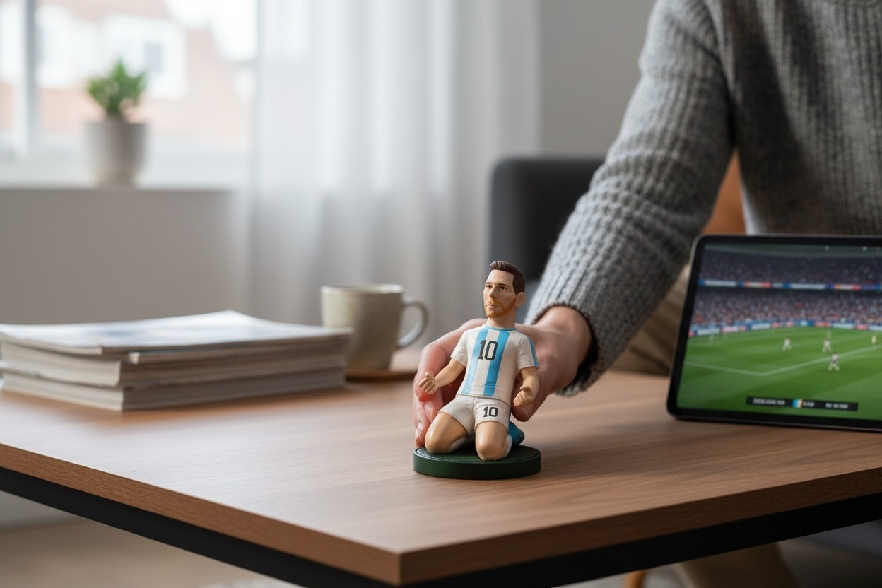 Figurina Ceramica Fotbalist , 13 cm, Model Colectie, Detalii Realiste 3