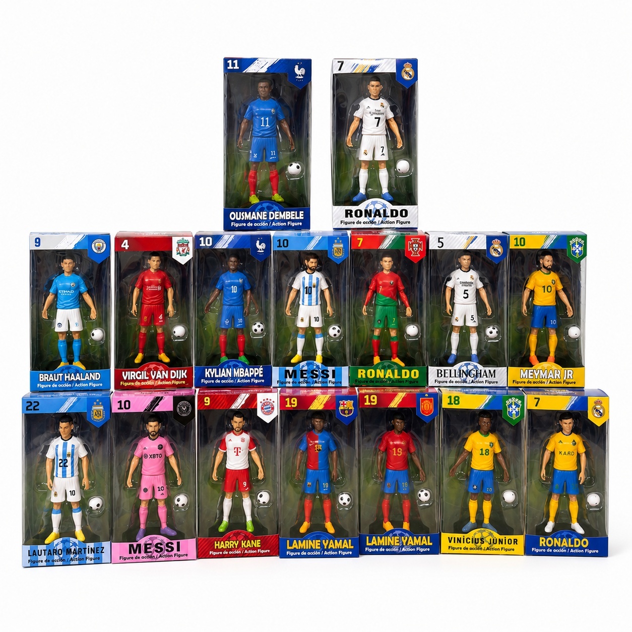 Figurina Fotbalist cu Minge, Jucarie Sport in Cutie, Model Aleatoriu pentru Copii 2