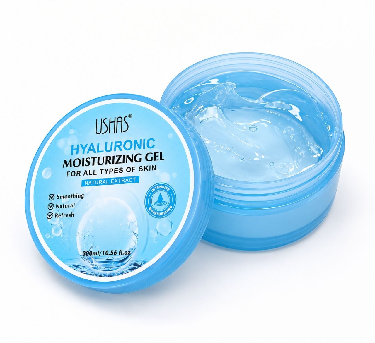 Gel Hidratant cu Acid Hialuronic USHAS 300ml – Hidratare Intensivă, Revitalizare și Catifelare