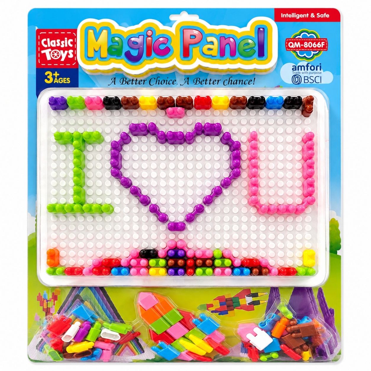 Joc de Construcție pentru Copii cu Piese Colorate și Tablă Albă – Set Creativ pentru Forme și Modele, 3+ Ani