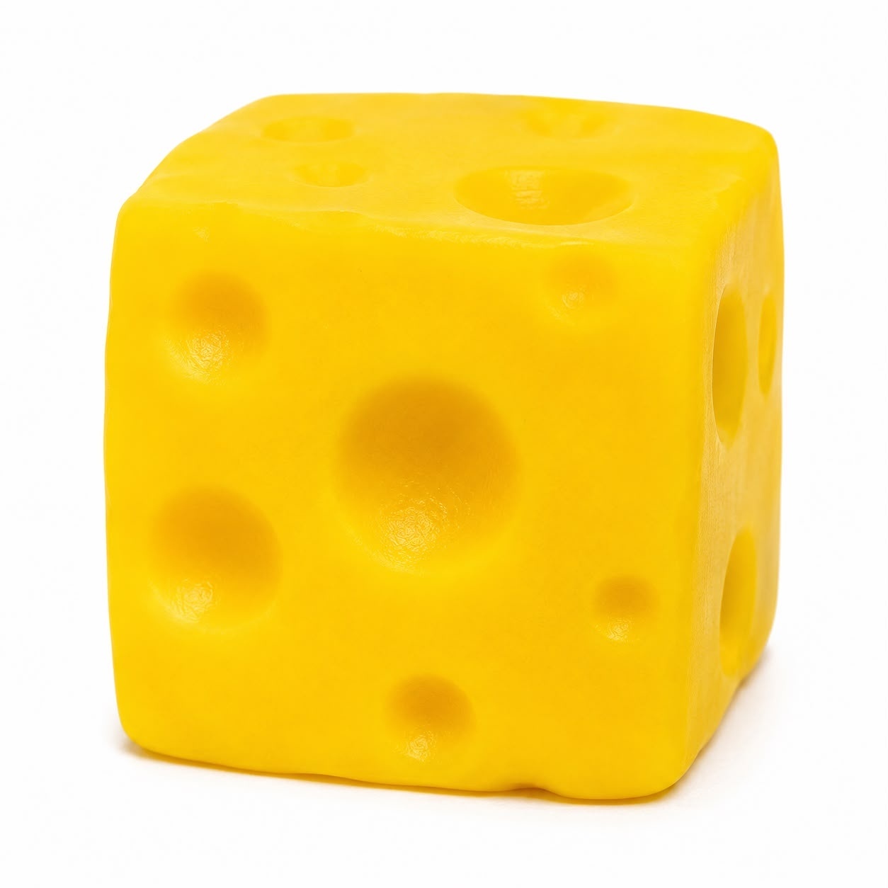 Jucărie Antistres Squishy Cașcaval 5 cm, cu Spumă în Interior, Moale și Elastică 3