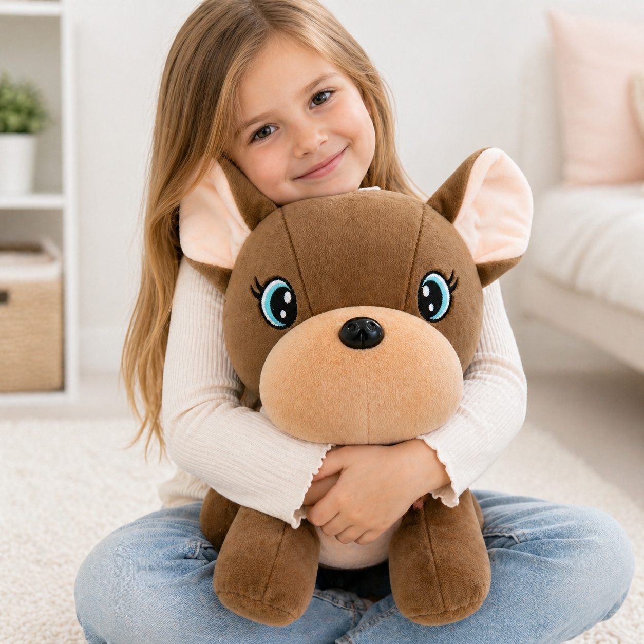 Jucărie de pluș cățeluș maro 30 cm – pluș moale, design adorabil 3
