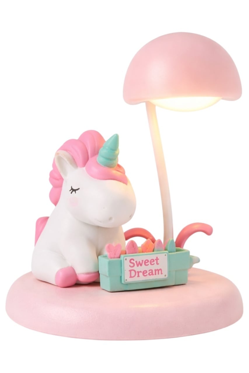Lampa de veghe interactivă Unicorn, plastic, lumini reglabile, 15 cm