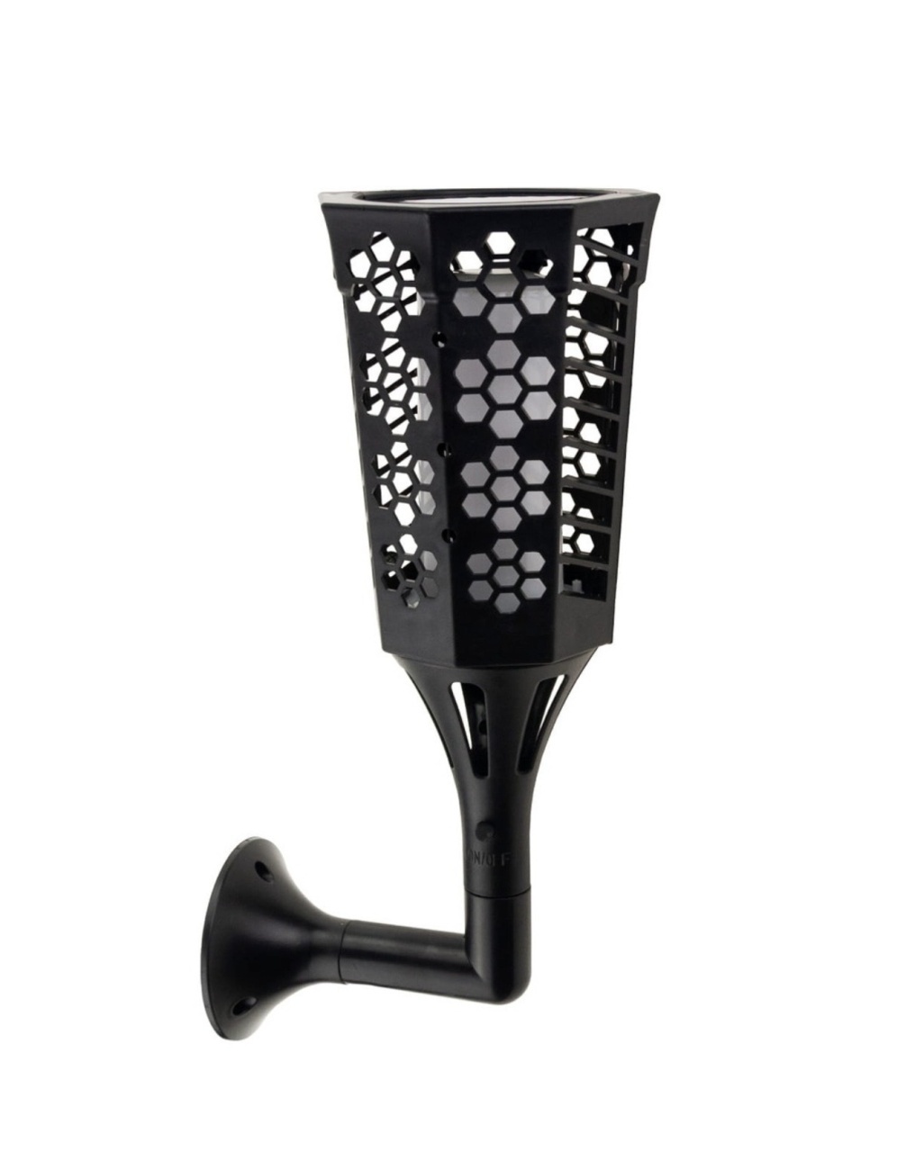 Lampă solară decorativă tip torță LED, set 2 bucăți, plastic, negru 2