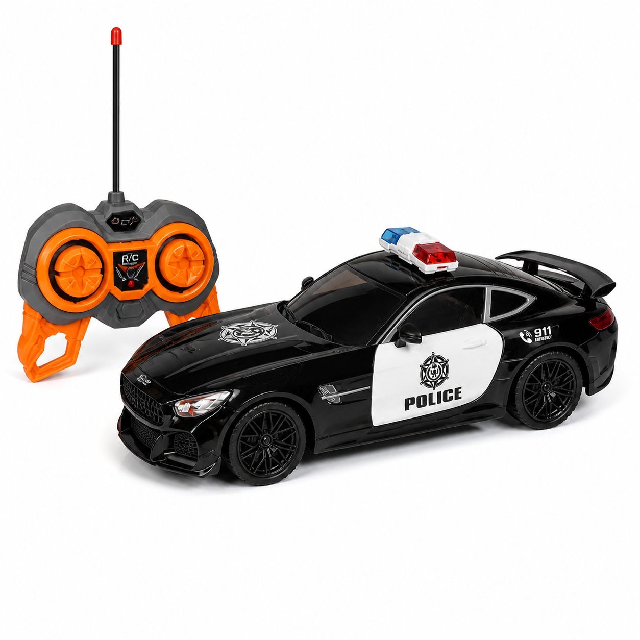 Mașinuță de Poliție cu Telecomandă 1:16, Plastic, Lumini, 26 cm 3