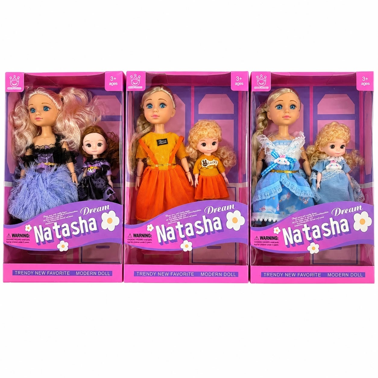 Păpușă Fashion Dream Natasha cu Mini Păpușă, Model Aleatoriu – Jucărie pentru Fetițe, 3+ Ani 2