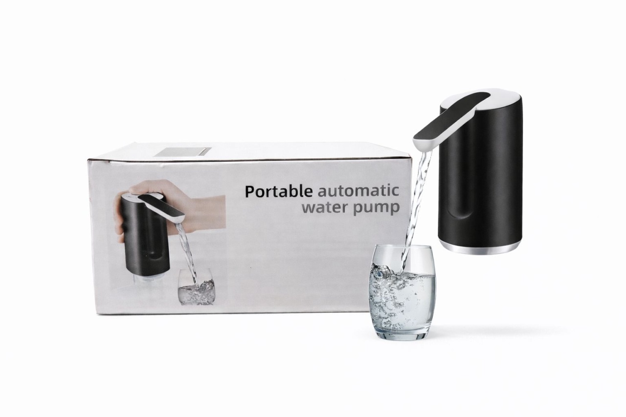 Pompa automată pentru dozare apă, dispenser electric portabil pentru bidoane de apă, negru