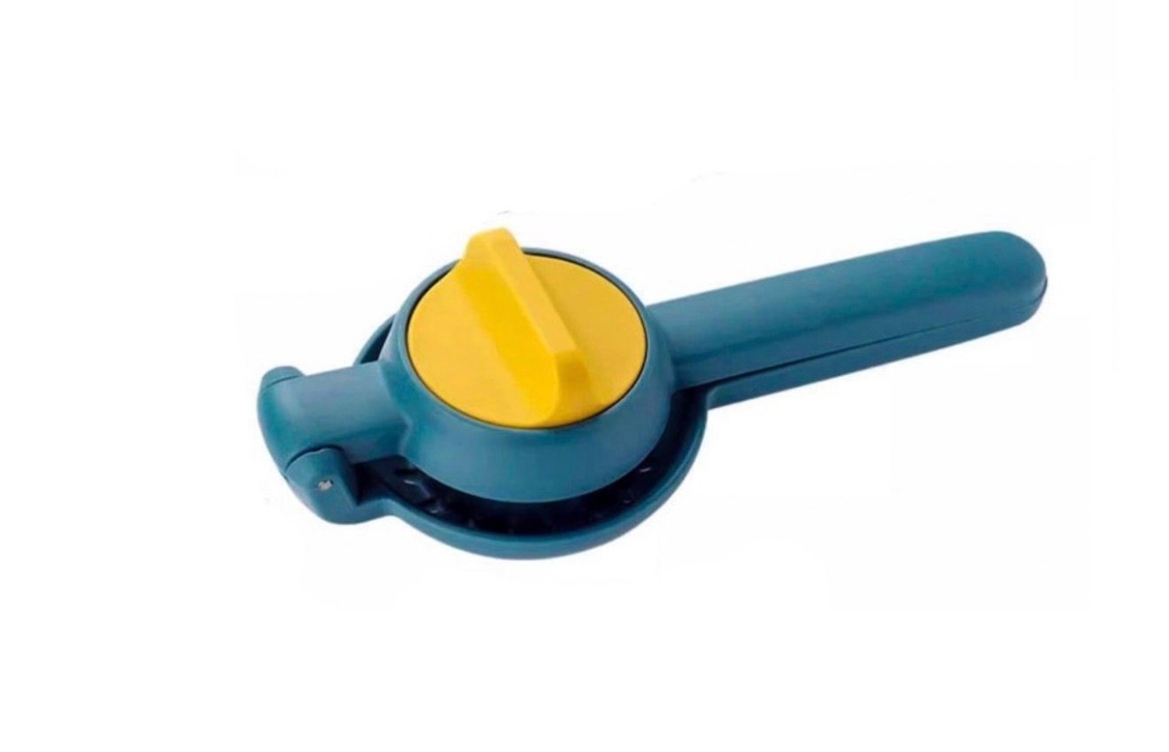 Presă Citrice Duală din Plastic, Ușor de Folosit, Culoare Albastru și Galben