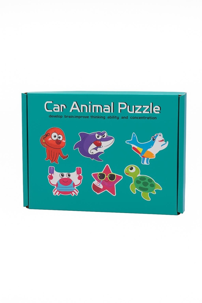 Puzzle Educativ pentru Copii , Car Animal Puzzle , Modele Diferite, 18x12cm