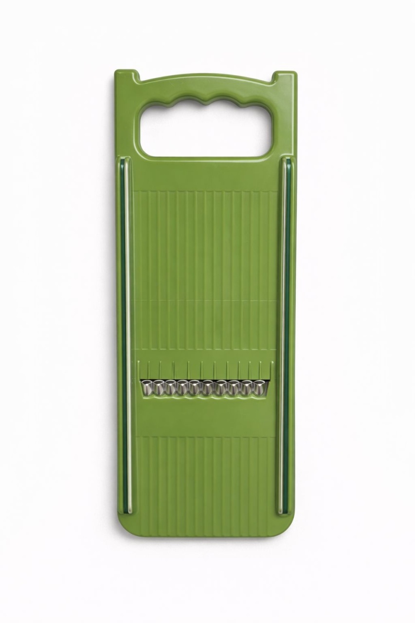 Răzătoare de bucătărie tip mandolină, plastic Verde, control ergonomic 2