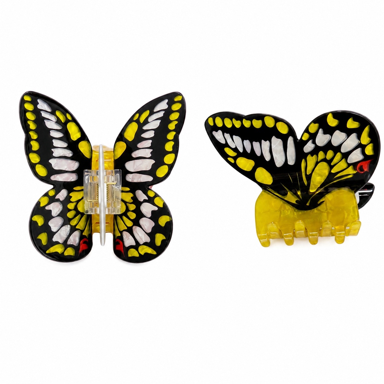 Set 12 Clești de Păr Fluture 7,5 cm – Clame Colorate, Diverse Modele 2