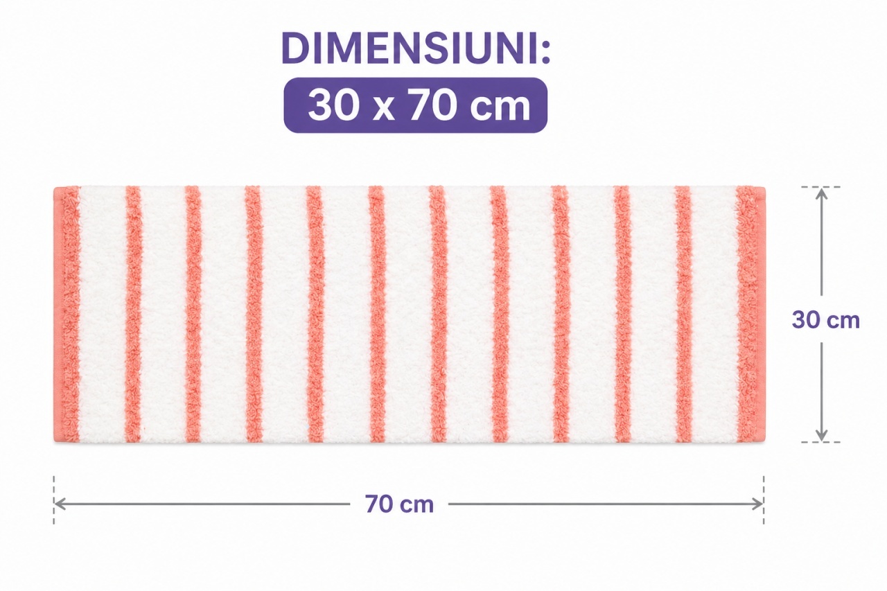 Set 5 prosoape bucătărie microfibră 30x70 cm – model dungi, lavete pufoase 2