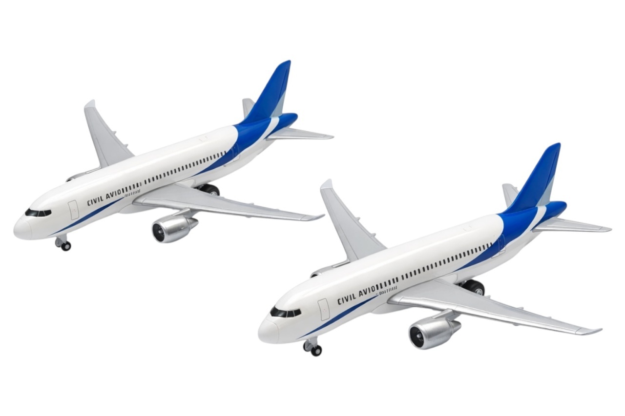 Set Avioane Metalice Die-cast, Piese de Plastic, 14x13x4.8 cm, Model 1210-W46 2