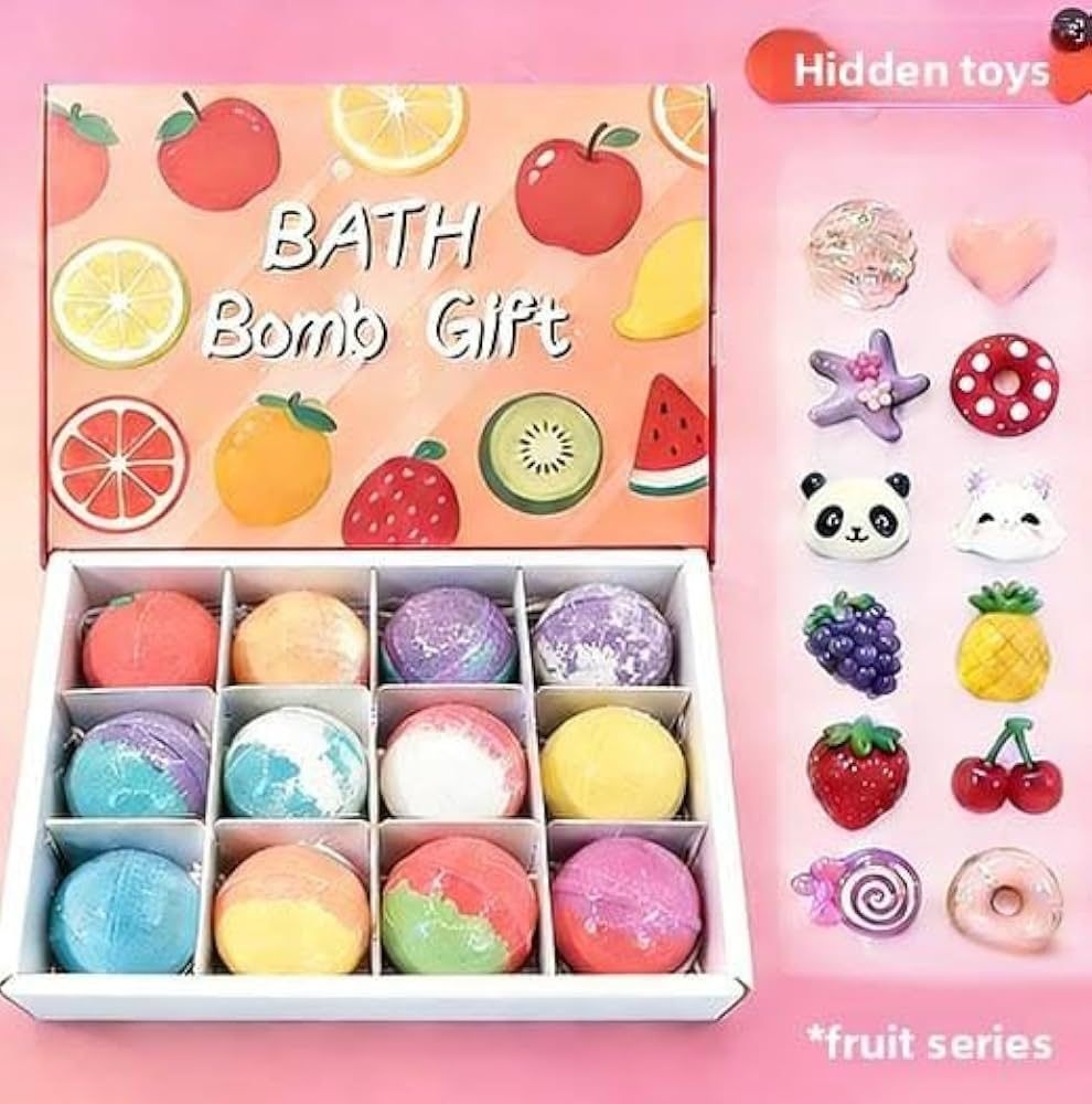 Set de 12 Bile Efervescente de Baie pentru Copii – Bombe de Baie Colorate, Cadou Distractiv 3