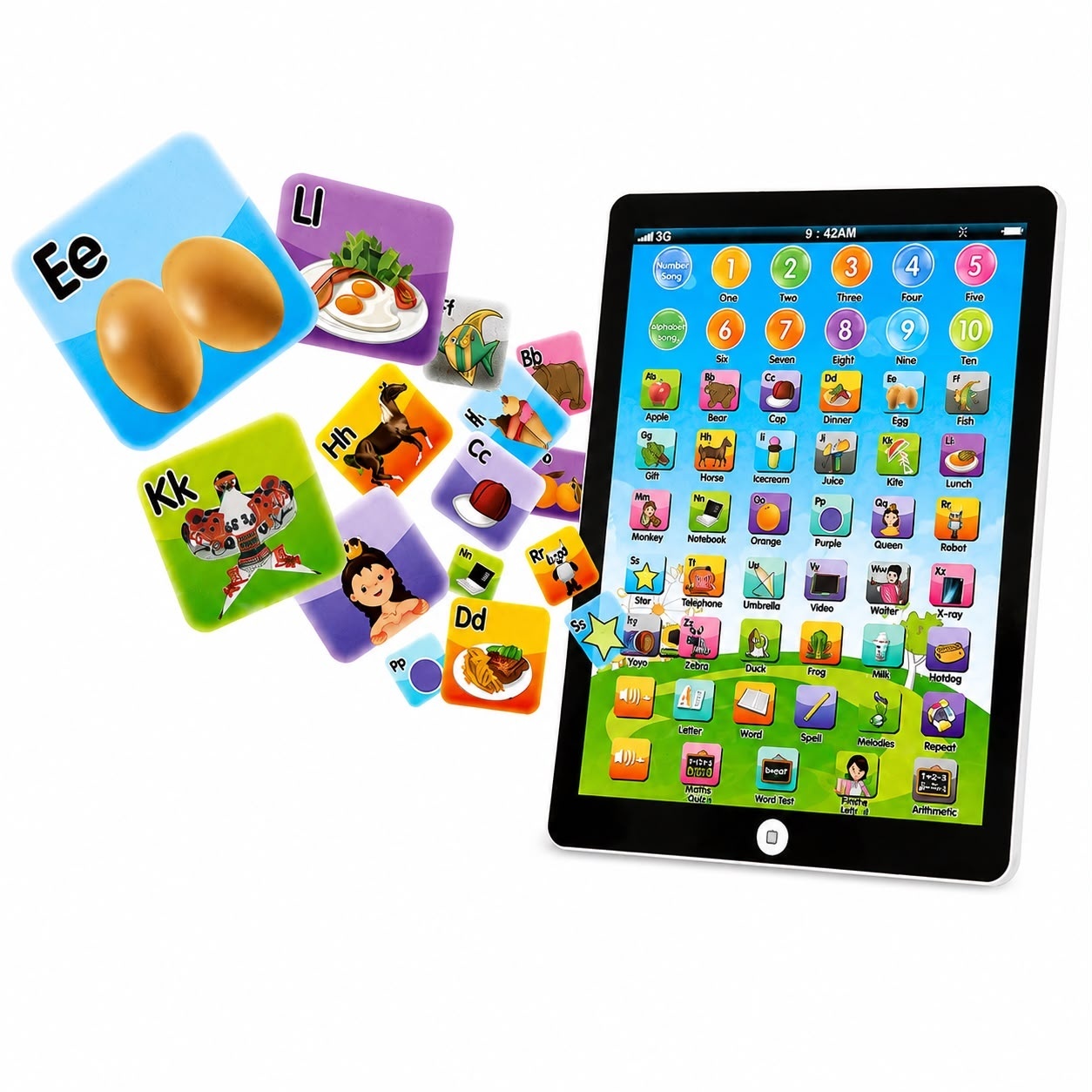 Tabletă Educativă Interactivă pentru Copii – Jucărie de Învățare cu Ecran Tactil, Litere, Cifre, Cuvinte 3