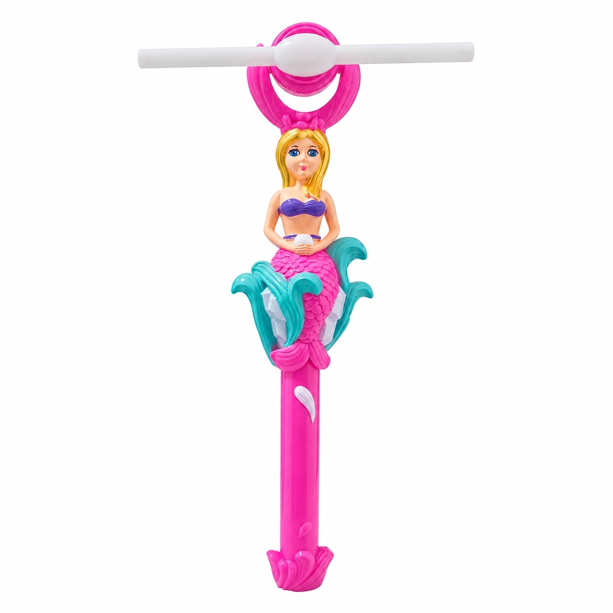 Baghetă magică cu lumini , Sirenă roz deschis, 38 cm - jucarie pentru copii 2