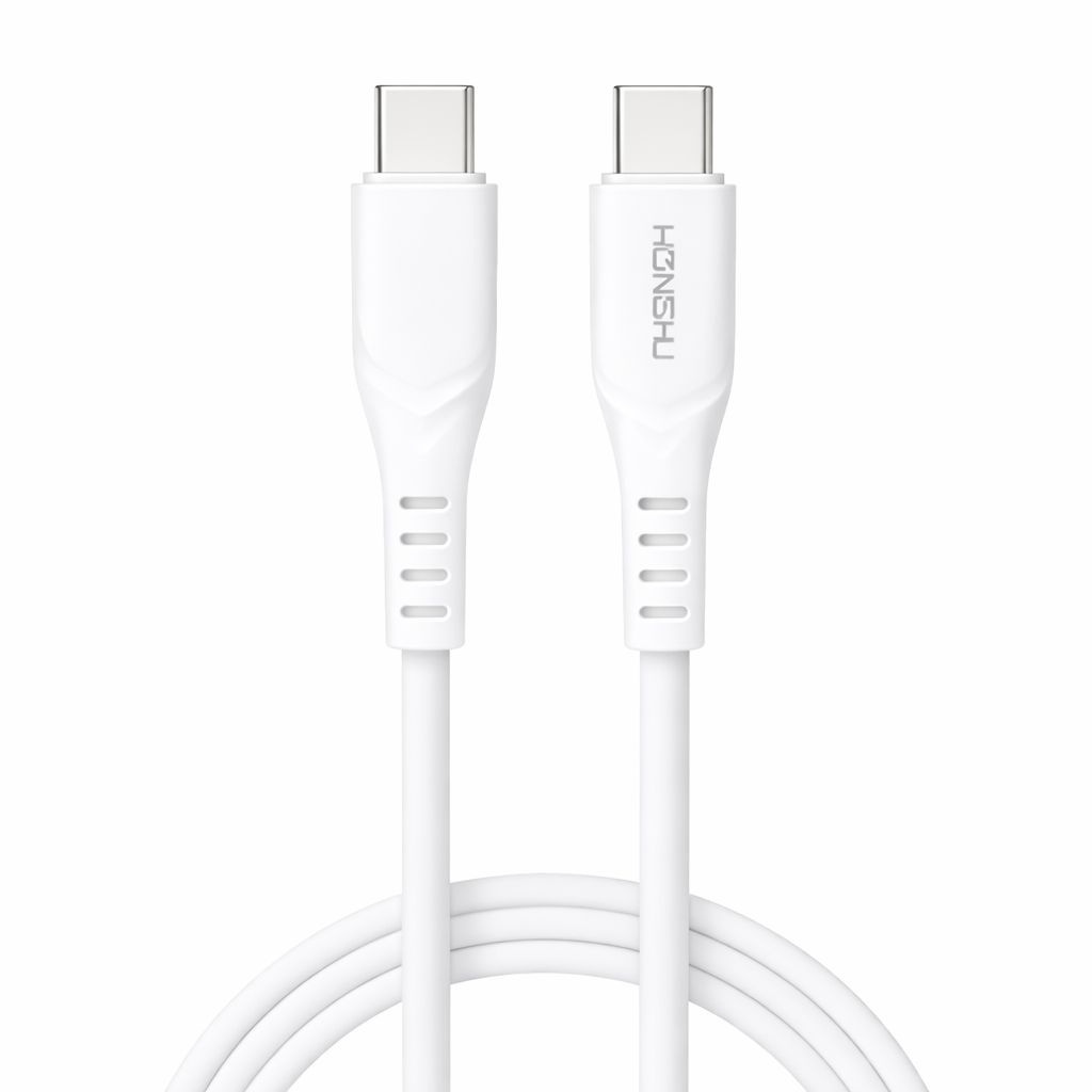 Cablu de Încărcare și Transfer Date Silicon Lichid, C-C 100 cm, Alb