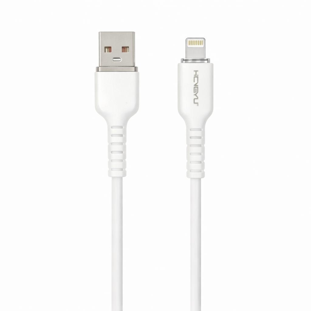 Cablu de Încărcare USB, 66W, Silicon Ultra Moale, Alb, Încărcare Rapidă