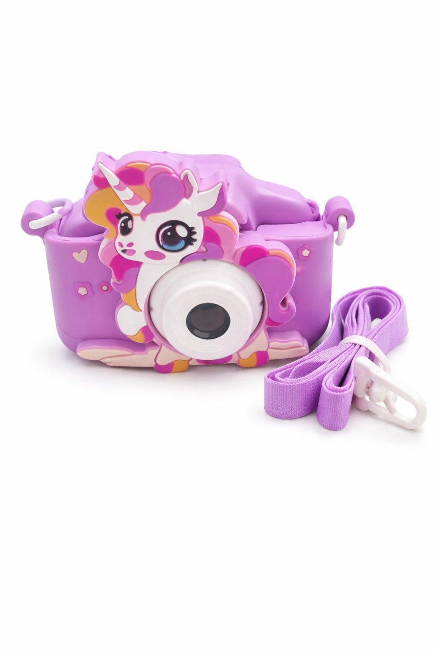 Camera foto copii unicorn mov, digitala, cu snur si cablu incarcare, 6+ ani 2
