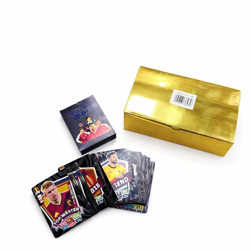 Cartonase colectie fotbal negru holografic premium, jucatori, pachet individual