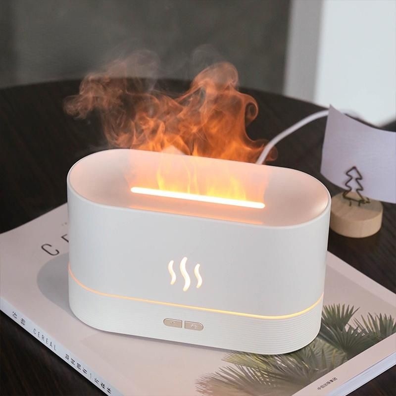 Difuzor aromaterapie LED RGB alb, umidificator aroma cu uleiuri esentiale, USB 4