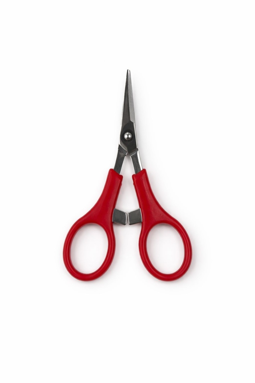 Foarfecă profesională pentru manichiură și cuticule cu mâner ergonomic roșu 2