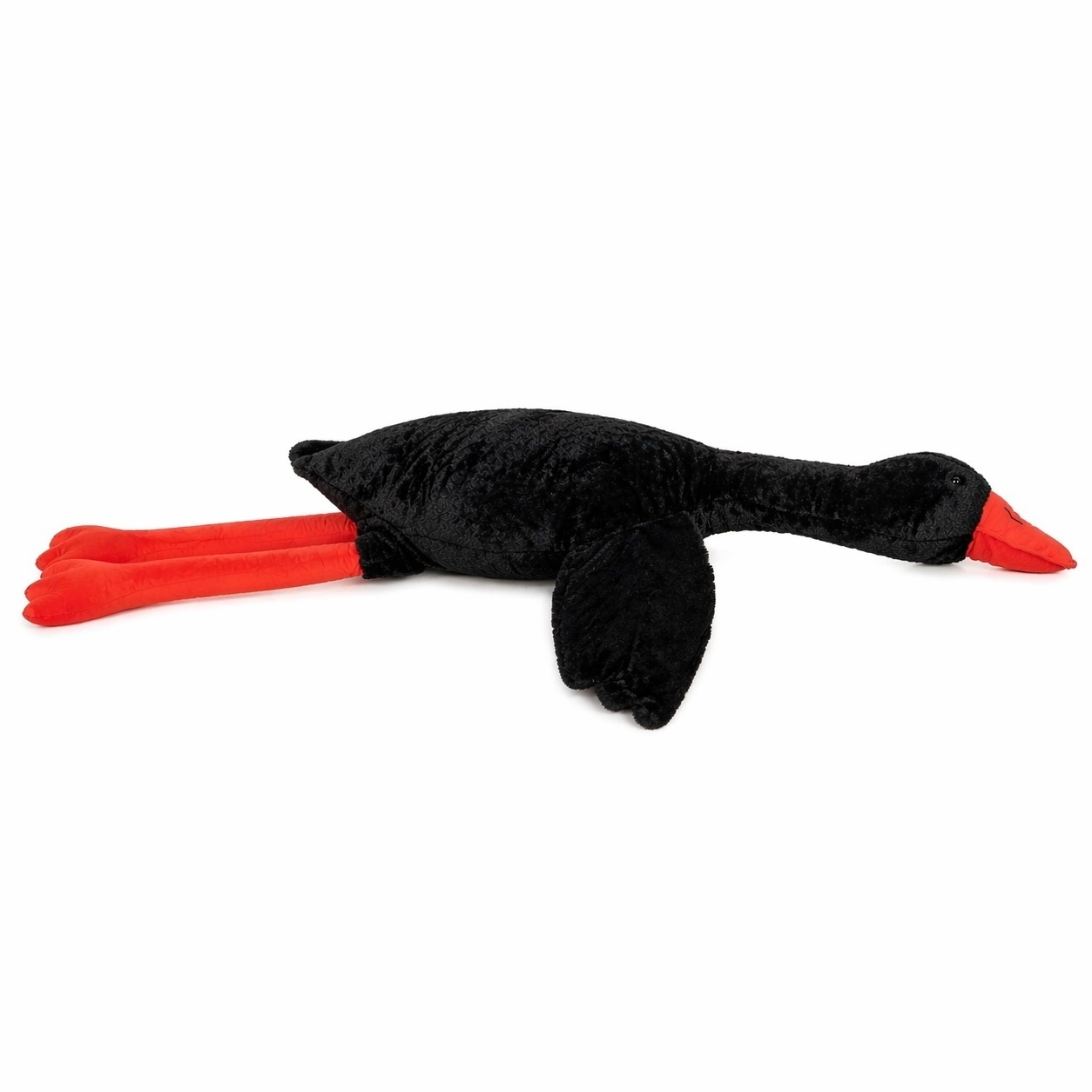 Gâscă de pluș neagră 110 cm – jucărie moale și decorativă