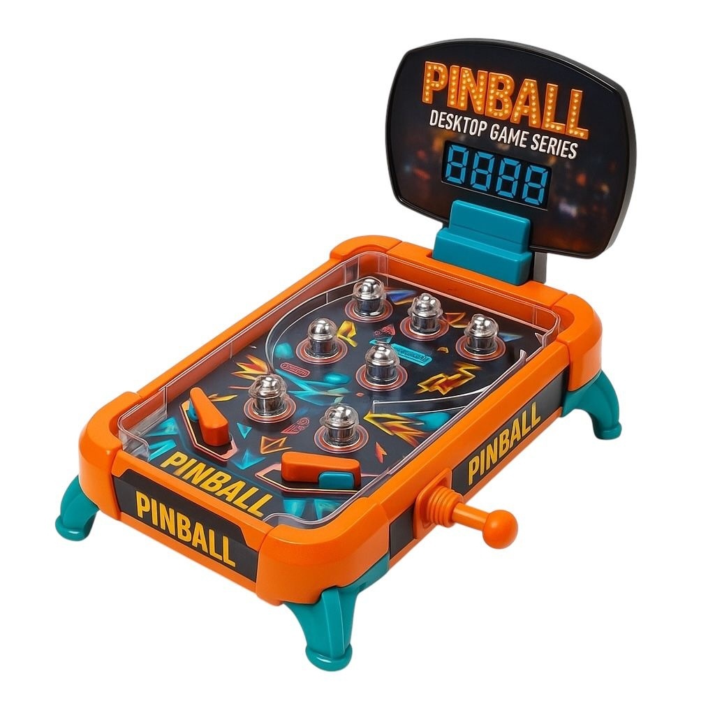 Joc Pinball de Masa Arcade Neon Series , Flipper Lumini LED Sunete Scorul Digital Copii 4+