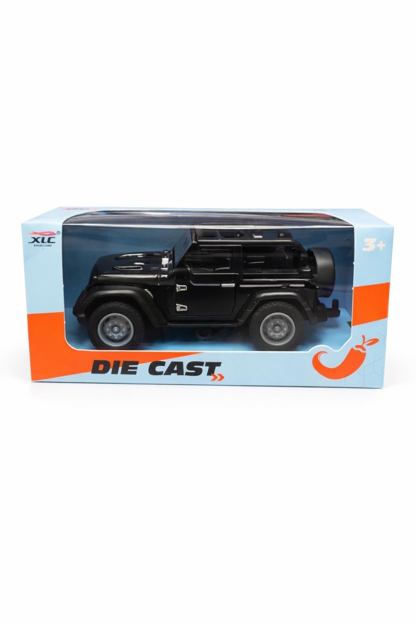 Mașinuță metalică tip SUV de teren, model 1210-17F, negru intens, 12 cm 2