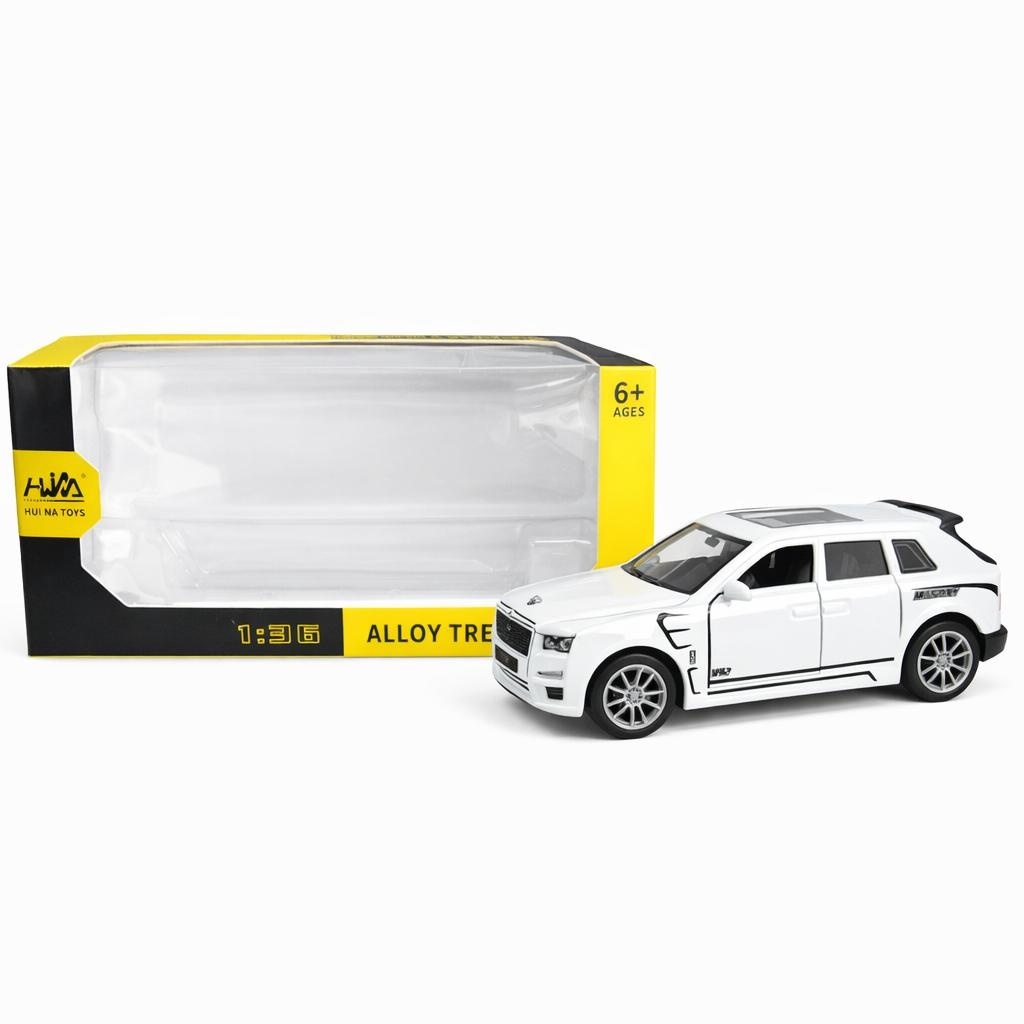 Masinuta SUV metalica alba scara 1:36, model realist, 15 cm 2