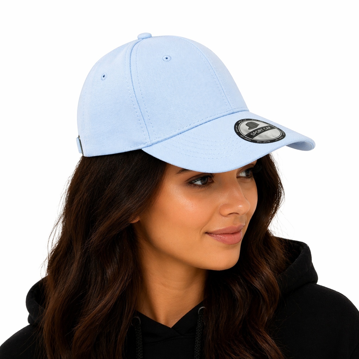 Sapca albastra deschis reglabila unisex, stil casual simplu 2